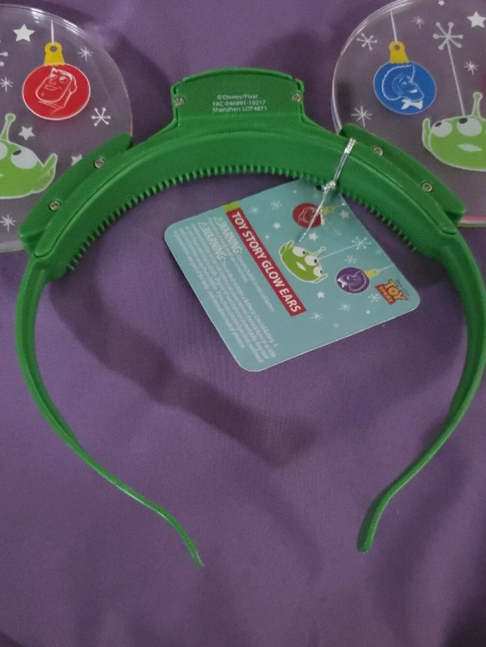 Disney Toy Story Green Alien Ear Headband with Clear Ornament Ears